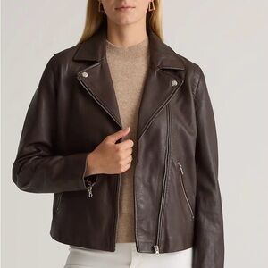 Quince Dark Brown Leather Jacket